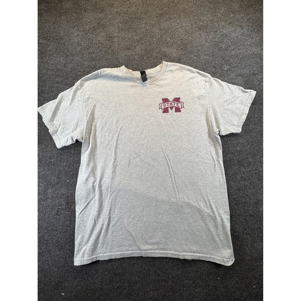 Gildan Mississippi State University MSU Orientation Graphic T-Shirt Gray Large